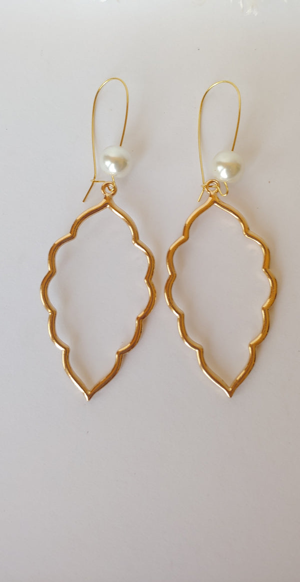 Gold w/Pearl Earrings