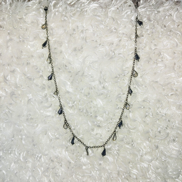 Black & AB swarovski crystals Elegant Choker Necklace