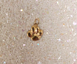 Paw Print gold necklace