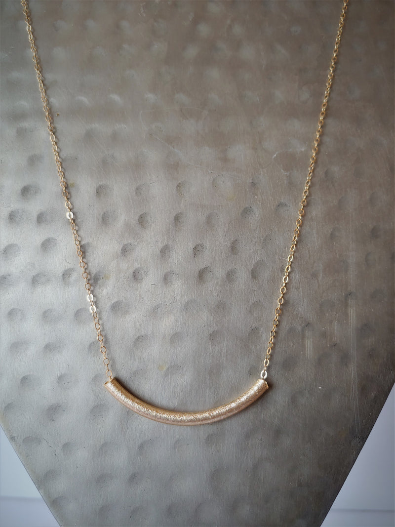 Gold Tube Necklace