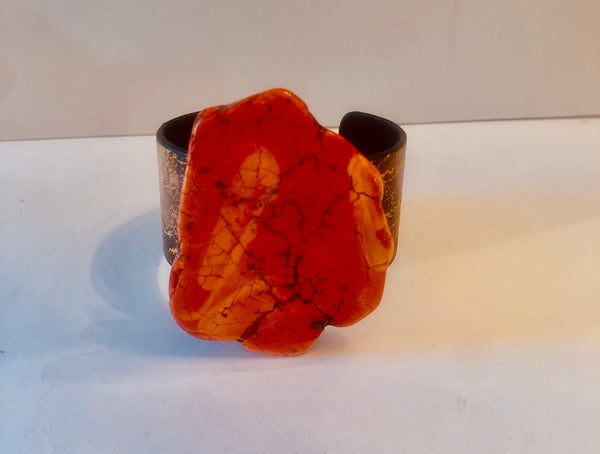 Orange Turquoise Cuff Bracelets