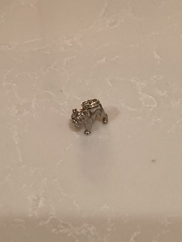 Sterling silver bulldog charm