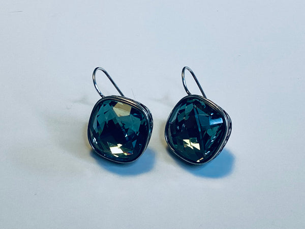 Deep blue aquarium earrings