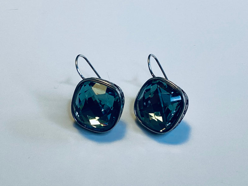 Deep blue aquarium earrings