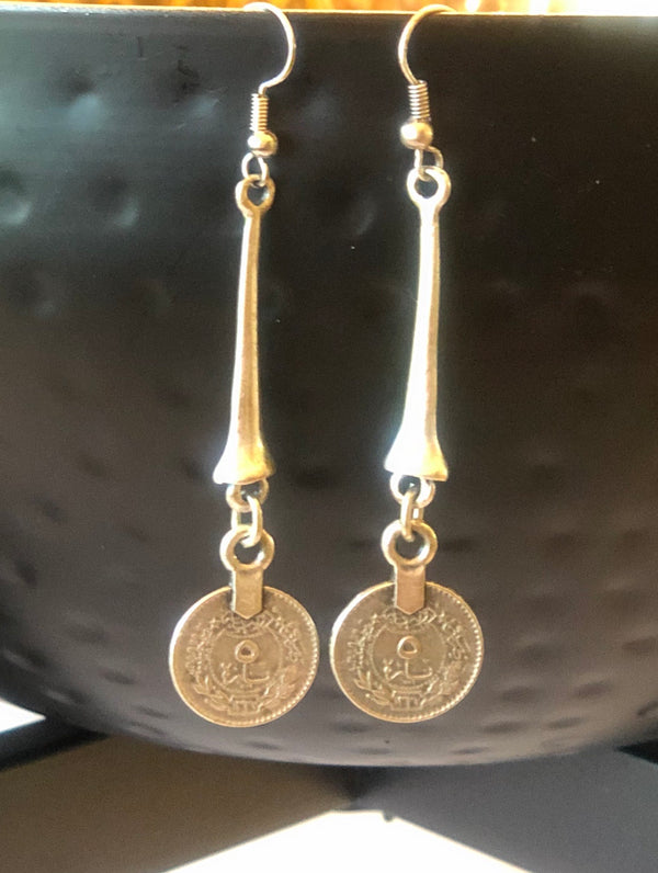 Flattering BOHO Coin Earrings