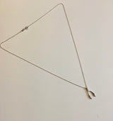 Wishbone necklace in sterling silver