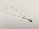 Turquoise & 14K gold anklet