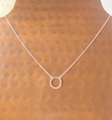 Sterling Silver Tiny Circle Necklace